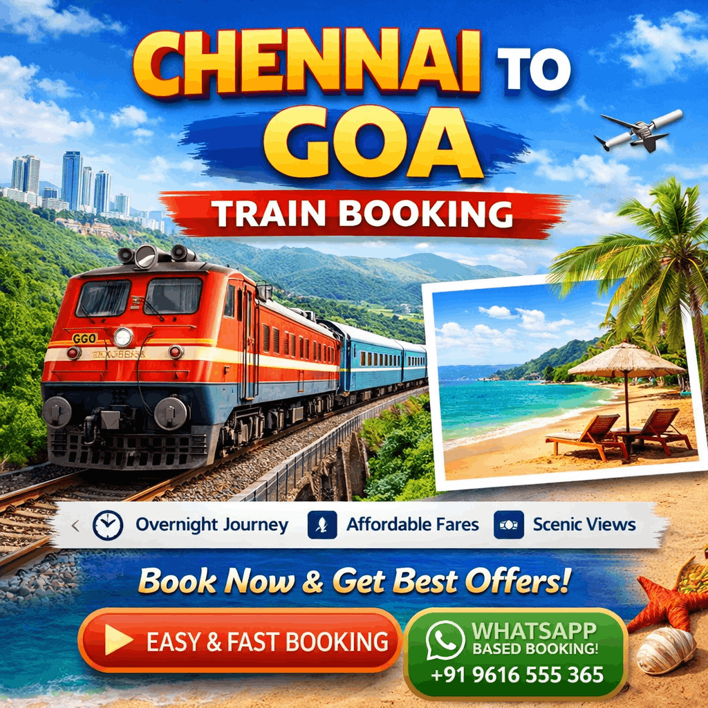 Chennai to Goa train travel with updated timings, ticket booking and coastal journey details