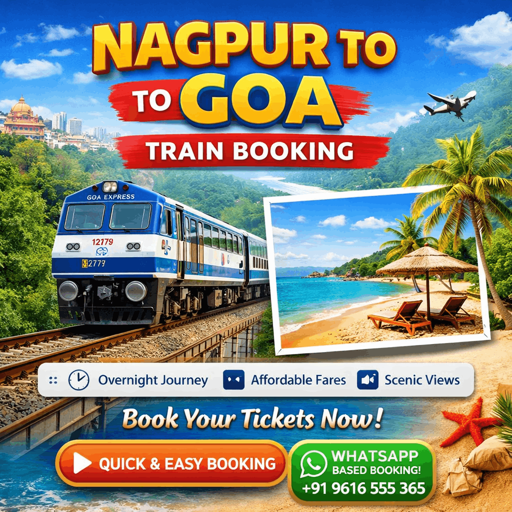 Nagpur to Goa train booking with route details, seat availability and affordable ticket options
