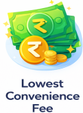 Lowest Convenience Fee in India
